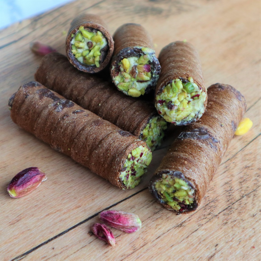 Πουράκια με φιστικοβούτυρο τ.Αιγίνης Υγιεινά Σνακ