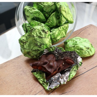 Βραχάκια με στέβια με σοκολάτα υγείας και αμύγδαλο